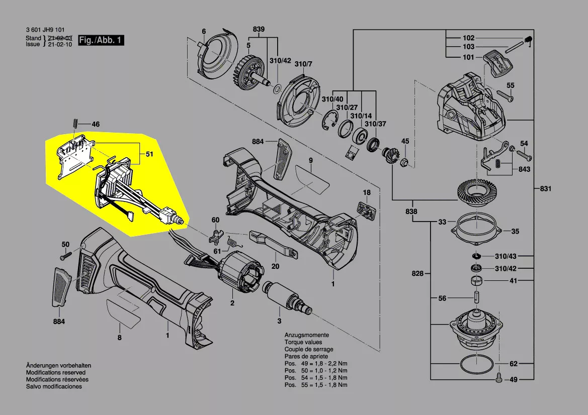 Module électronique réf. 1 600 A01 NC3 Bosch